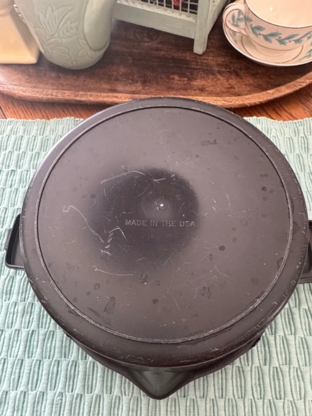 Pampered Chef Black Micro Cooker Large Microwave Steamer Strainer 2 Quart 2778